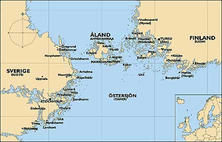 Aland Islands map