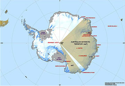 Australian Antarctic Territory map