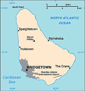 Barbados map