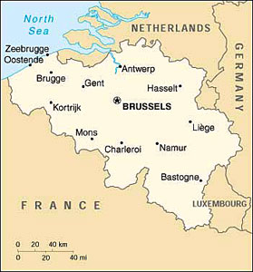 Belgium map