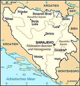 Bosnia and Herzegovina map