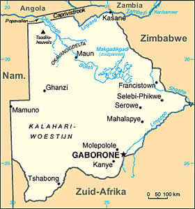 Botswana map