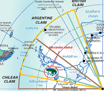 British Antarctic Territory map