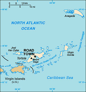 British Virgin Islands map