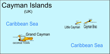 Cayman Islands map