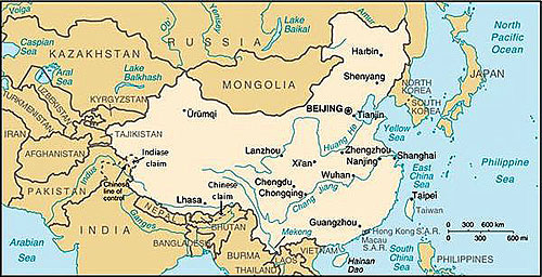 China People's Republic map
