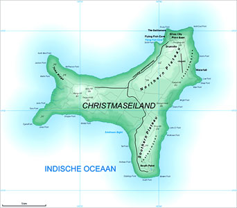 Christmas Island map