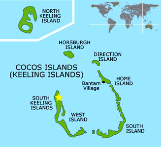 Cocos Islands map