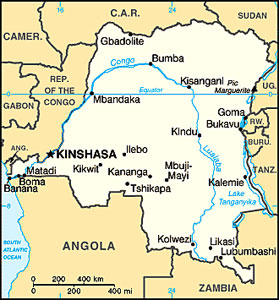 Democratic Republic of the Congo (Kinshasa) map