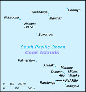 Cook Islands map