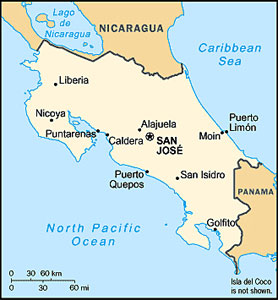 Costa Rica map