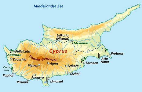 Cyprus Greek map