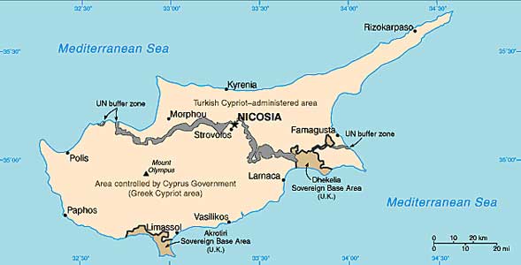 Cyprus Turkish map