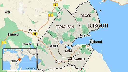 Djibouti map