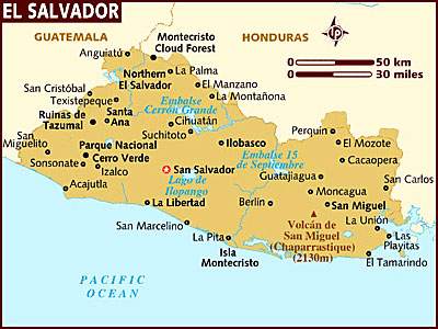 El Salvador map