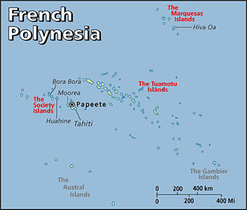 French Polynesia map