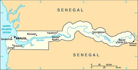 Gambia map