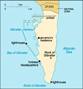 Gibraltar map