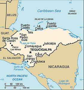 Honduras map