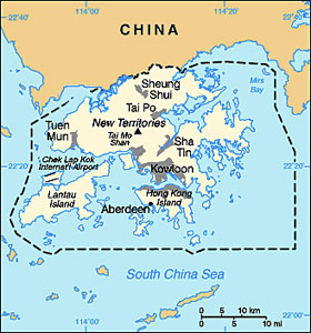 Hong Kong map