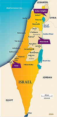Israel map 2019