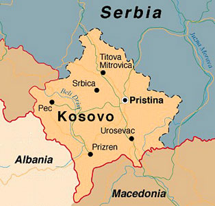 Kosovo map