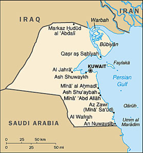 Kuwait map