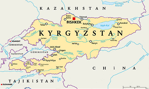 Kyrgyzstan map