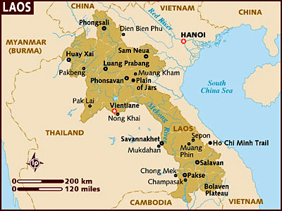 Laos map