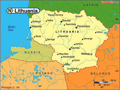 Lithuania map
