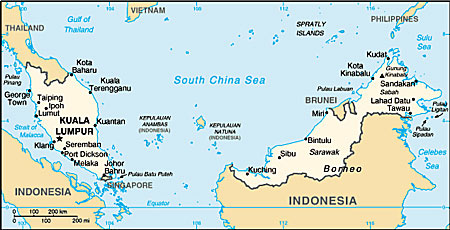 Malaysia map