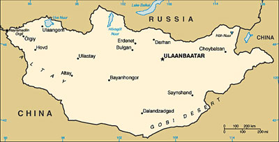 Mongolia map