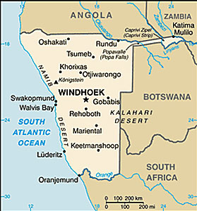 Namibia map