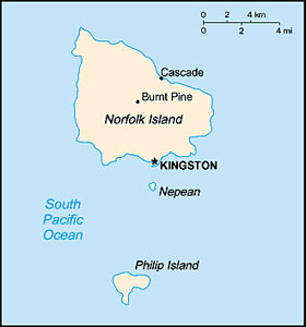 Norfolk Island map