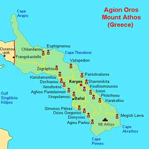 Oros Athos map 1
