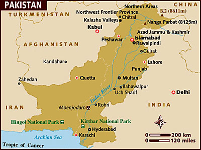 Pakistan map