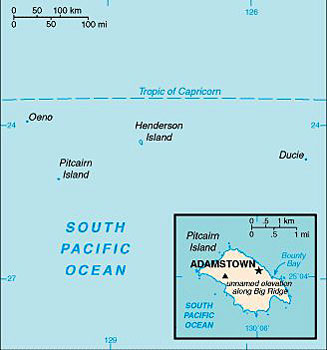 Pitcairn Islands map