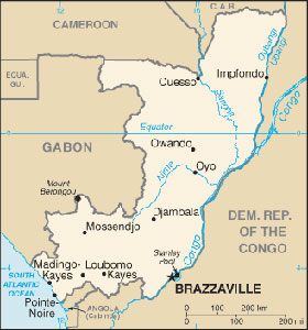 Republic of the Congo map