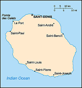 Réunion map