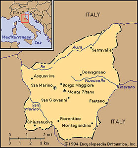 San Marino map