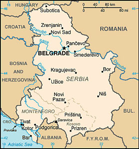 Serbia map