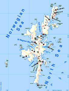 Shetland Islands map