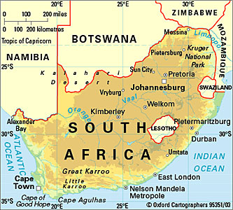 South Africa map