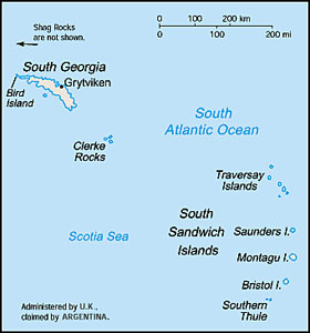 South Georgia & the Sandwich Islands map