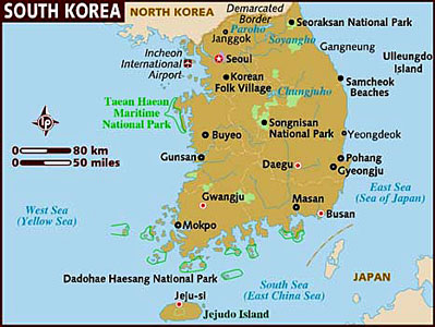 South Korea map