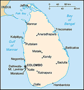 Sri Lanka map