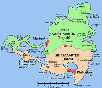 St Martin map