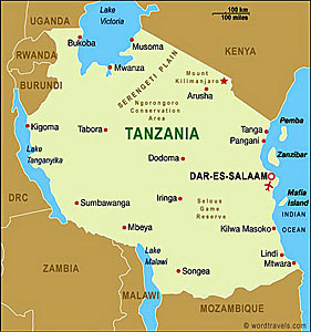 Tanzania map