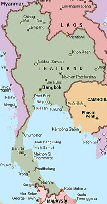 Thailand map