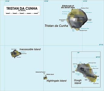 Tristan da Cunha map